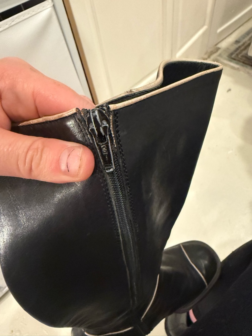 Y2K Prada Black Leather Knee High Riding Boots - Barney’s NY Exclusive  7.5 - Picture 10 of 12